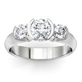 three stone engagement ring