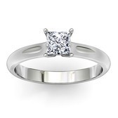 princess solitaire engagement ring