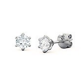 1791 Classic Round Brilliant Diamond Earrings in Platinum