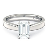 Emerald White Gold Engagement Ring