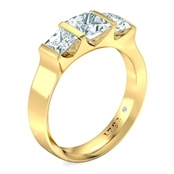 three stone engagement ring
