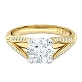 yellow gold diamond engagement ring with side stones yellow gold diamond engagement ring with side stones