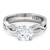 engagement ring in platinum