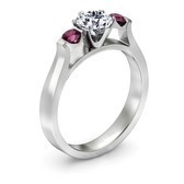 three stone diamond engagement ring