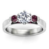 three stone diamond engagement ring