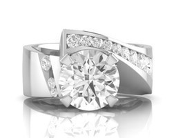 two carat anniversary diamond ring drawing
