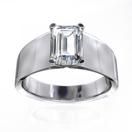 Warne Commission Emerald Diamond Ring in Platinum 950 AU