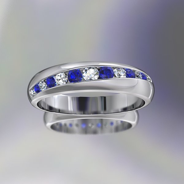 Ignite Diamodns and Sapphires Diamond Ring in 18kt White Gold AU