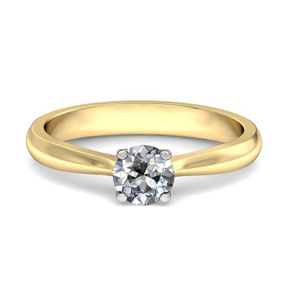 AHBrewer Round Brilliant Diamond Ring in 18kt Yellow Gold AU