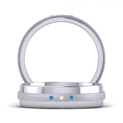 Custom designed men's wedding band in Platinum 950 AU