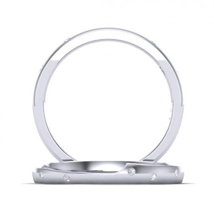 Custom Wedding Band for Natalie in Platinum 950 AU - Main View