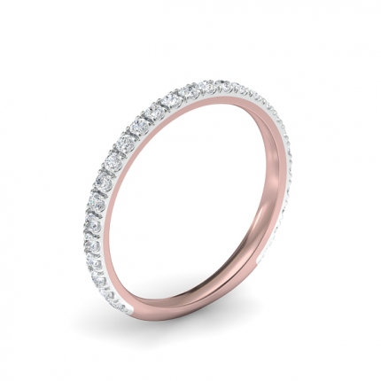 AH_Feige_Wedding Diamond Band in 18kt Rose Gold & 18kt White Gold AU - Main View