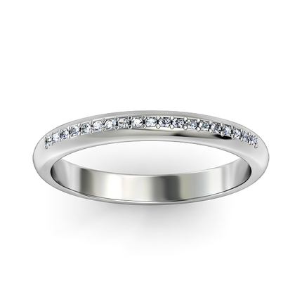 Bead-set wedding band Diamond Band in Platinum 950 AU
