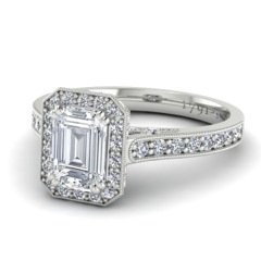 Custom Emerald Diamond Ring Emerald in Platinum 950 AU