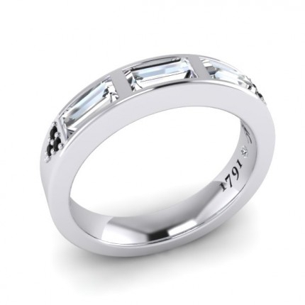 Patel Wedding ring Diamond Band in Platinum 950 AU - Main View