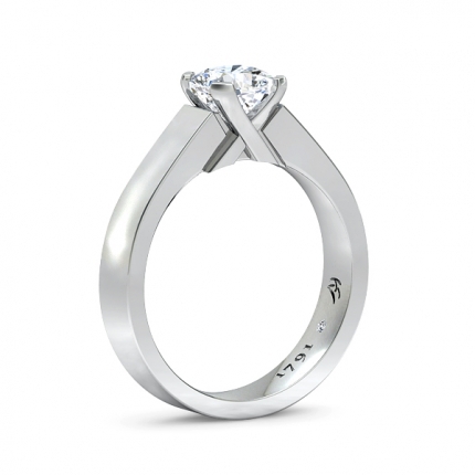 Custom Cushion Solitaire Cushion Diamond Ring in Platinum 950 AU