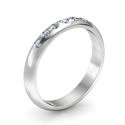 Custom Wedding band Diamond Band in Platinum 950 AU - Main View