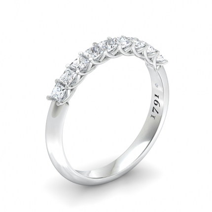 Women's Sabatina Wedding Ring Diamond Band in 18kt White Gold AU - Main View