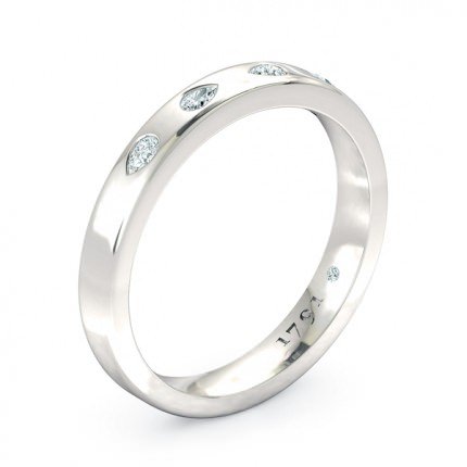 Pero Celebration Ring in Platinum 950 AU - Main View