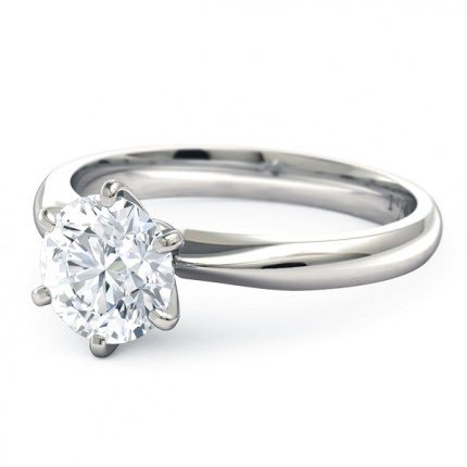 Verita Round Brilliant Engagement Ring in Platinum 950 AU - Side View