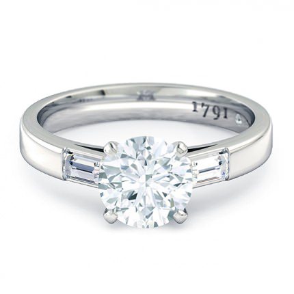 Speranza Round Brilliant Engagement Ring in 18kt White Gold AU