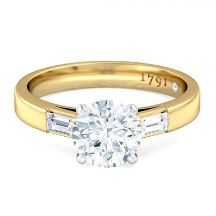 Speranza Round Brilliant Engagement Ring in 18kt Yellow Gold AU