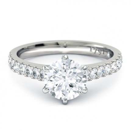 Scintillare Round Brilliant Engagement Ring in 18kt White Gold AU