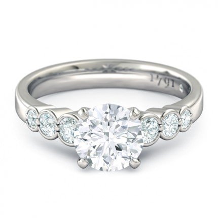 Fiducia Round Brilliant Diamond Ring in 18kt White Gold AU