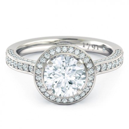 Sempre Round Brilliant Engagement Ring in Platinum 950 AU