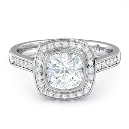 Floriana Cushion Diamond Ring in Platinum 950 AU