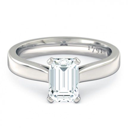 Brilliante Emerald Diamond Ring in Platinum 950 AU