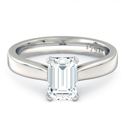 Brilliante Emerald Engagement Ring in Platinum 950 AU