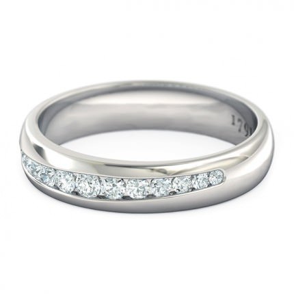 Ignite Diamond Ring in 18kt White Gold AU - Side View