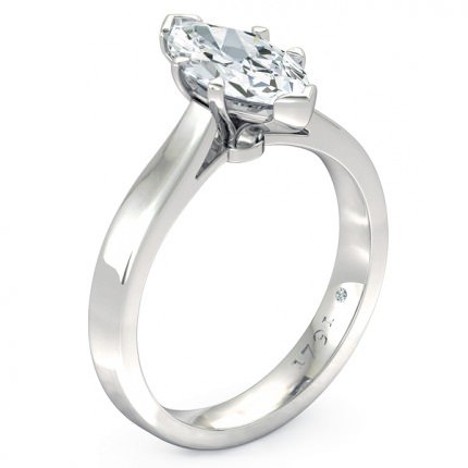 Duchess Marquise Engagement Ring in Platinum 950 AU - Main View