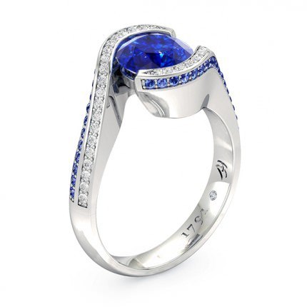 Kya Sapphire Ring in Platinum 950 AU - Main View