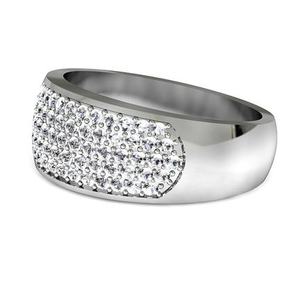 The Siren Diamond Ring in Platinum 950 AU - Side View