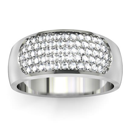 The Siren Diamond Ring in 18kt White Gold AU