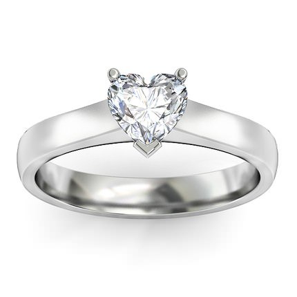 L`amour Heart Diamond Ring in Platinum 950 AU
