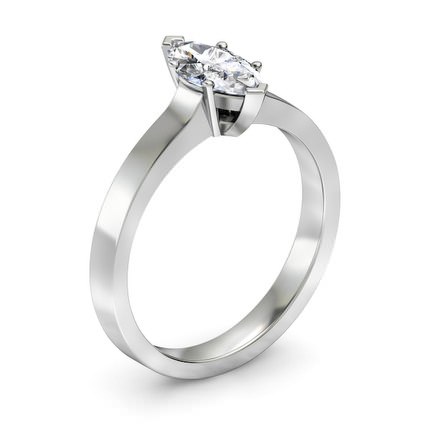 Duchess Marquise Diamond Ring in 18kt White Gold AU - Main View
