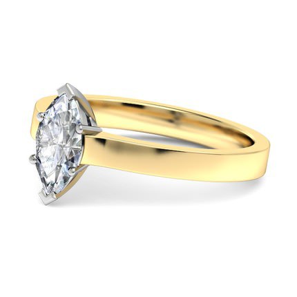 Duchess Marquise Diamond Ring in 18kt Yellow Gold AU - Side View