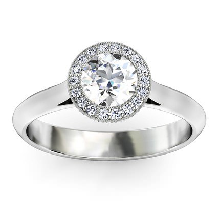 1791 Cluster Round Brilliant Diamond Ring in Platinum 950 AU