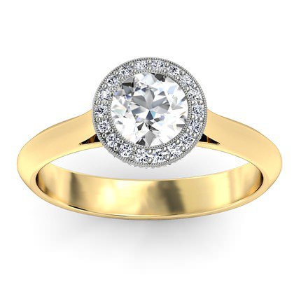 1791 Cluster Round Brilliant Diamond Ring in 18kt Yellow Gold AU