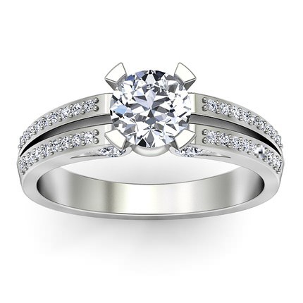 Pia Round Brilliant Diamond Ring in Platinum 950 AU