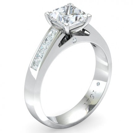 Elena Princess Engagement Ring in Platinum 950 AU - Main View
