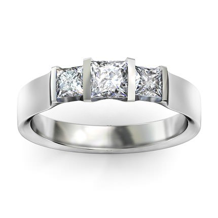 Karine Princess Diamond Ring in Platinum 950 AU