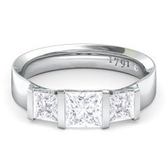 Karine Princess Engagement Ring in Platinum 950