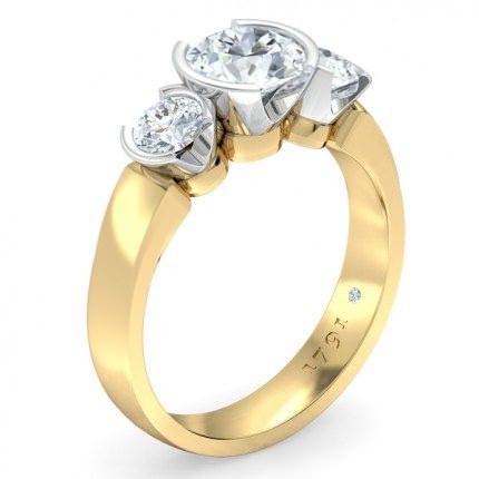Eternal Round Brilliant Engagement Ring in 18kt Yellow Gold AU - Main View