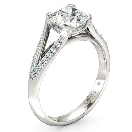 Maia Round Brilliant Engagement Ring in Platinum 950 AU - Main View