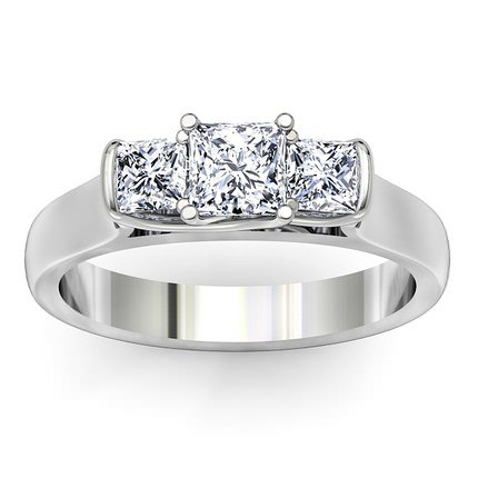 Dalila Princess Diamond Ring in Platinum 950 AU