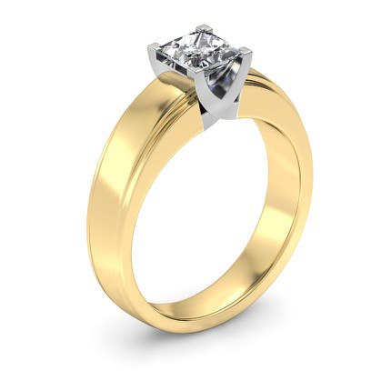 Isa Princess Diamond Ring in 18kt Yellow Gold AU - Main View